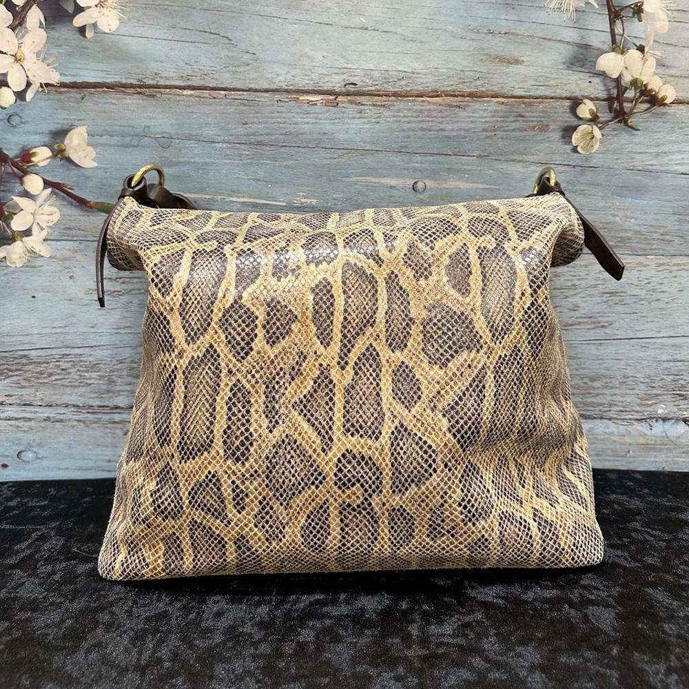Dooney & Bourke Sloan Hobo Python Snakeskin Embossed Leather Large Handbag - Picture 2 of 16